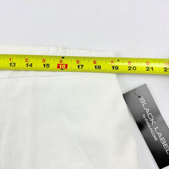 Black Label by Evan-Picone Womens Linen Blend Natural White Crop Pants Sz 16 NWT - Picture 8 of 11